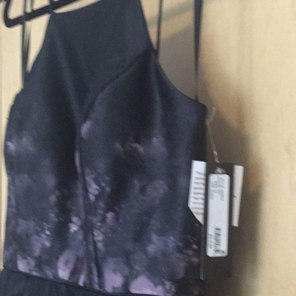 Betsy & Adam Black Pink Printed Ombré Halt… - Picture 3 of 13